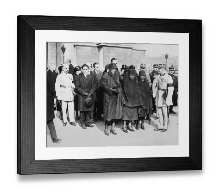 Framed Print : Widow and Daughters of Ferdinand Foch Mourning Framed Print : Widow and Daughters of Ferdinand Foch Mourning