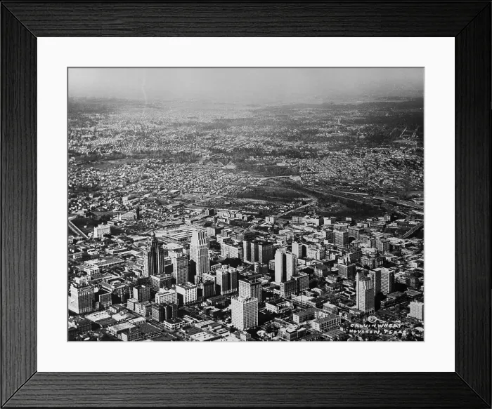 Framed Print : Aerial View of Houston and Surrounding Suburbs Framed Print : Aerial View of Houston and Surrounding Suburbs