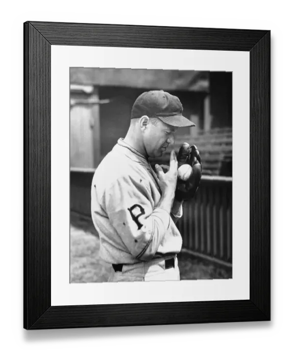 Framed Print : Burleigh Grimes Preparing a Spitball Framed Print : Burleigh Grimes Preparing a Spitball