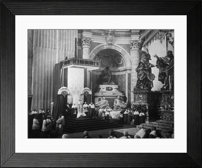 Framed Print : Jubilation Ceremonies Inside St Peters with Pope Framed Print : Jubilation Ceremonies Inside St Peters with Pope