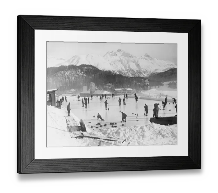 Framed Print : People Enjoying Curling Rink Framed Print : People Enjoying Curling Rink