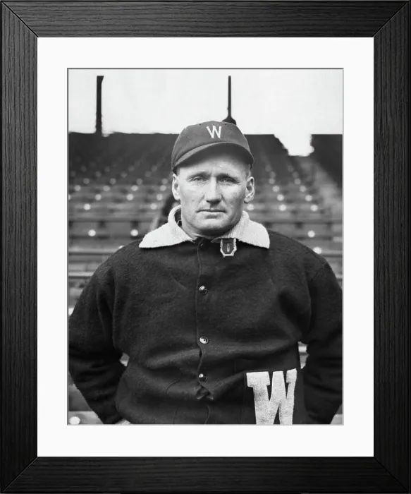 Framed Print : Walter Johnson Waist-Up In Jacket Framed Print : Walter Johnson Waist-Up In Jacket