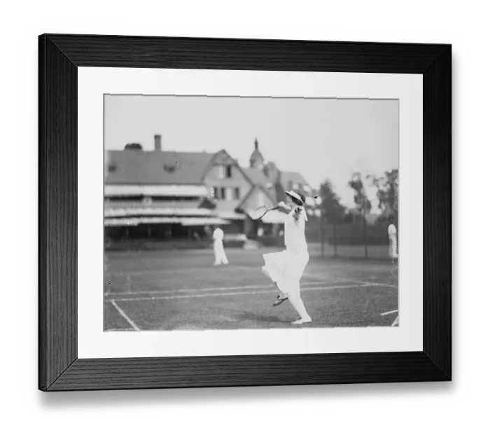 Framed Print : Helen Willis Moody Playing Tennis in New York