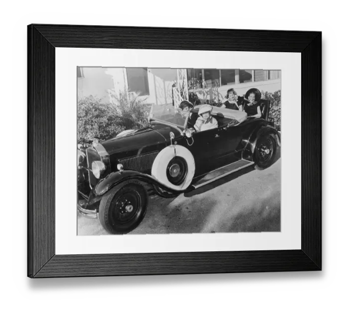 Framed Print : Women Riding in 1929 Packard Automobile Framed Print : Women Riding in 1929 Packard Automobile