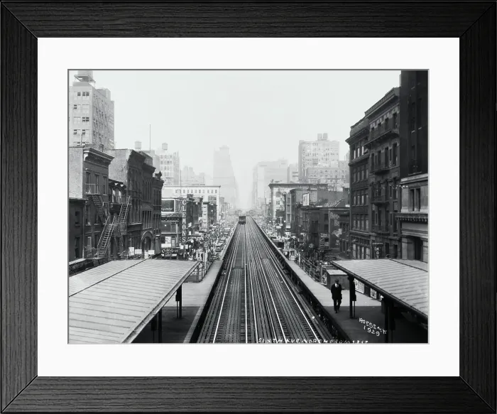 Framed Print : Elevated Railway in Manhattan Framed Print : Elevated Railway in Manhattan