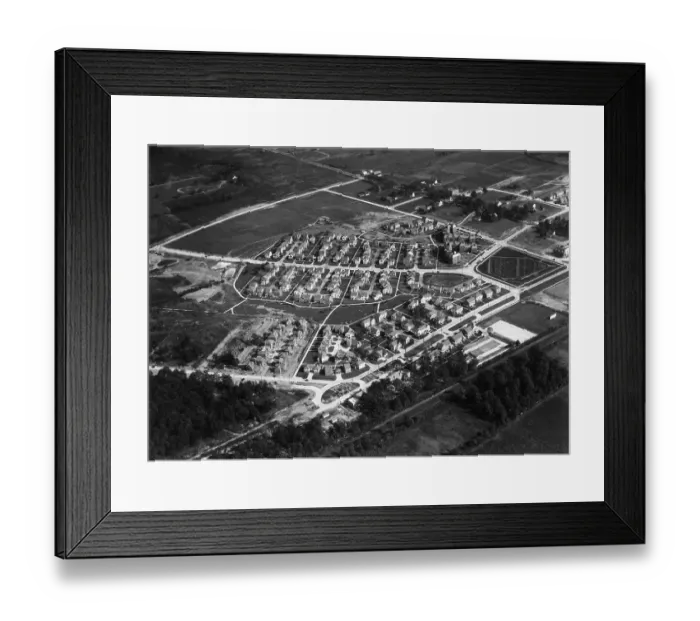 Framed Print : Aerial View Of Housing Development Framed Print : Aerial View Of Housing Development