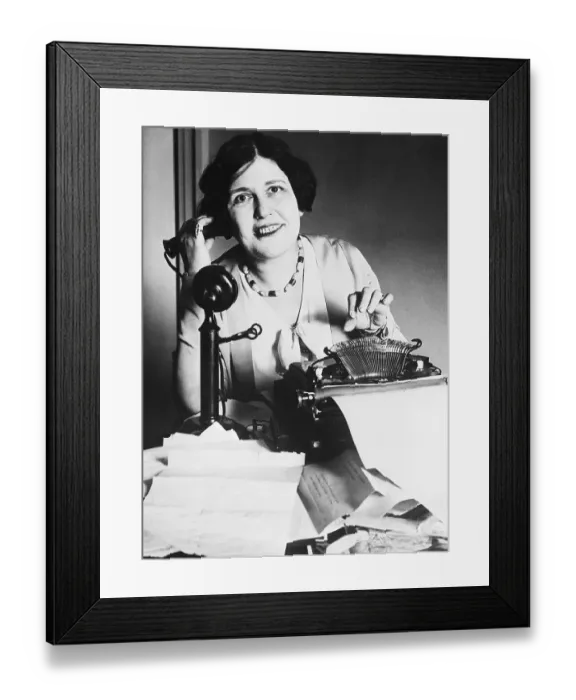 Framed Print : Louella Parsons Talking On Phone Framed Print : Louella Parsons Talking On Phone
