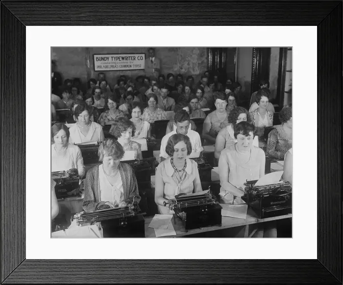 Framed Print : Typing Contest Framed Print : Typing Contest
