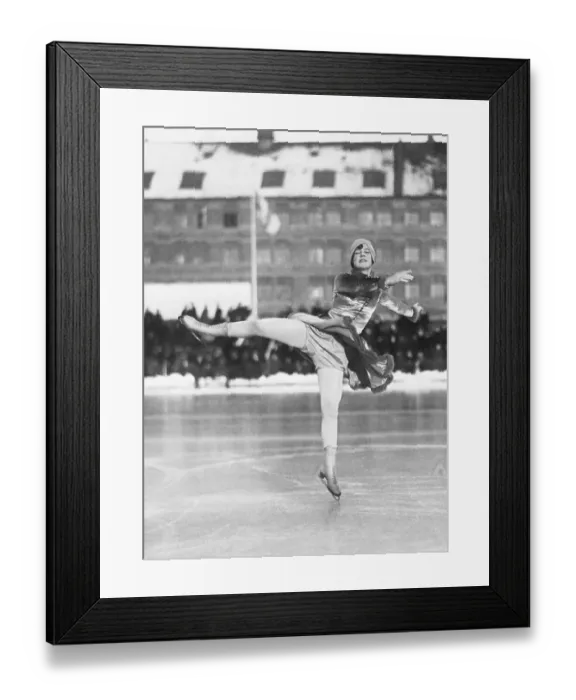Framed Print : Sonja Henie, Norwegian Skater In Action Framed Print : Sonja Henie, Norwegian Skater In Action