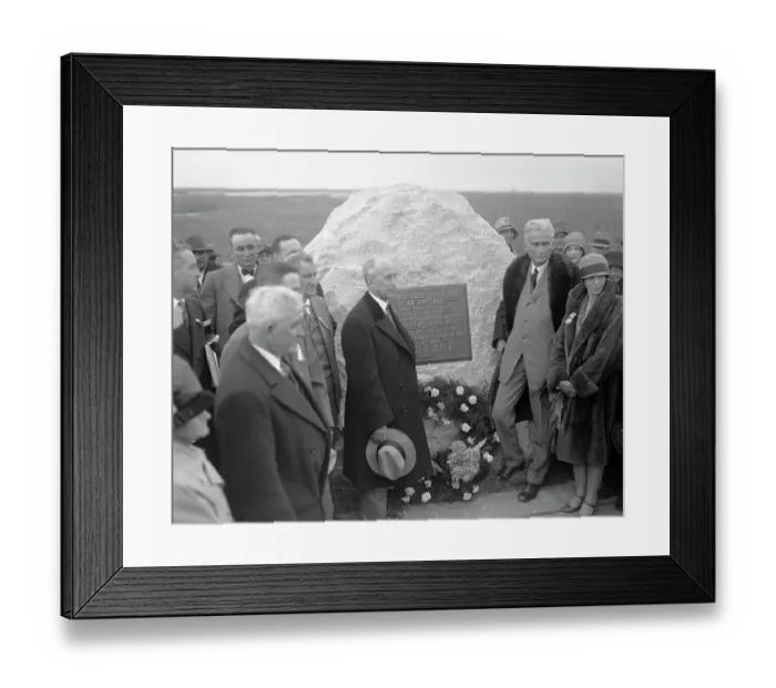 Framed Print : View of Ceremony for Wright Brother's Initial Flight Framed Print : View of Ceremony for Wright Brother's Initial Flight