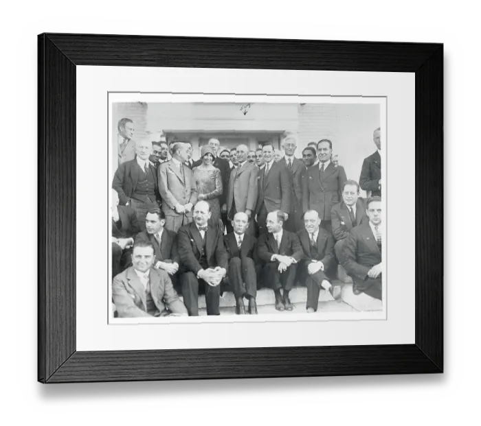 Framed Print : Orville Wright Posing With Governmental Officials During Dedication Framed Print : Orville Wright Posing With Governmental Officials During Dedication
