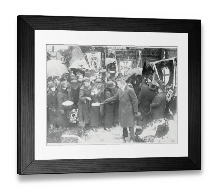 Framed Print : Crowds Attending Funeral Services Framed Print : Crowds Attending Funeral Services