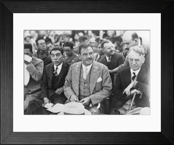 Framed Print : Plutarco Calles with Dwight Morrow