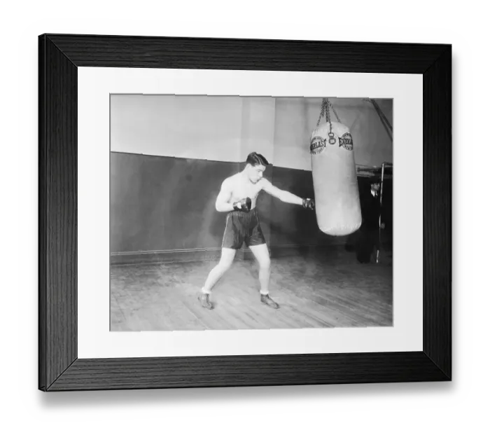 Framed Print : Tuffy Griffith Working the Weight Bag Framed Print : Tuffy Griffith Working the Weight Bag