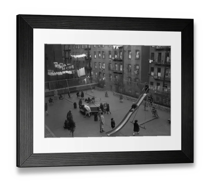 Framed Print : Group of children in urban playground Framed Print : Group of children in urban playground
