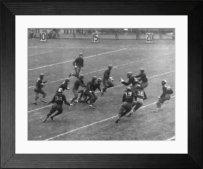Framed Print : James Brady Carrying Ball in Notre Dame-Army Game