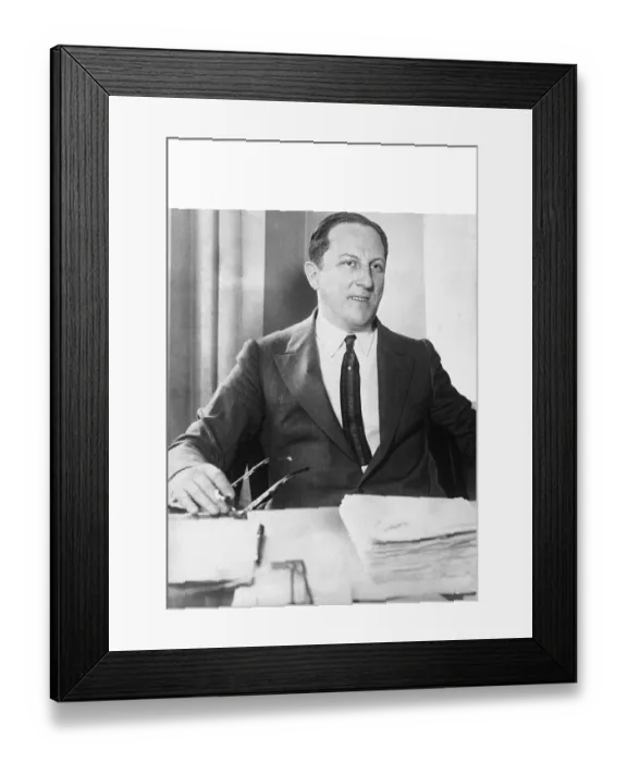 Framed Print : Arnold Rothstein Seated At Desk