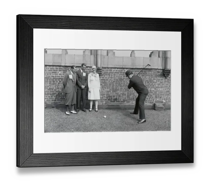 Framed Print : Babe Ruth Playing Golf