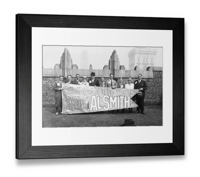 Framed Print : Sports Champs Showing Support for Al Smith Framed Print : Sports Champs Showing Support for Al Smith