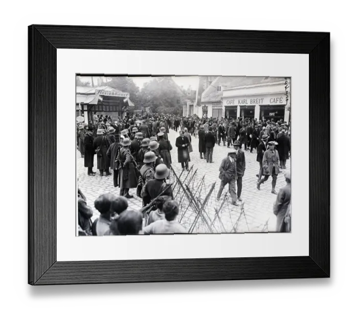 Framed Print : Wire Barrier At Review Of Militia Framed Print : Wire Barrier At Review Of Militia