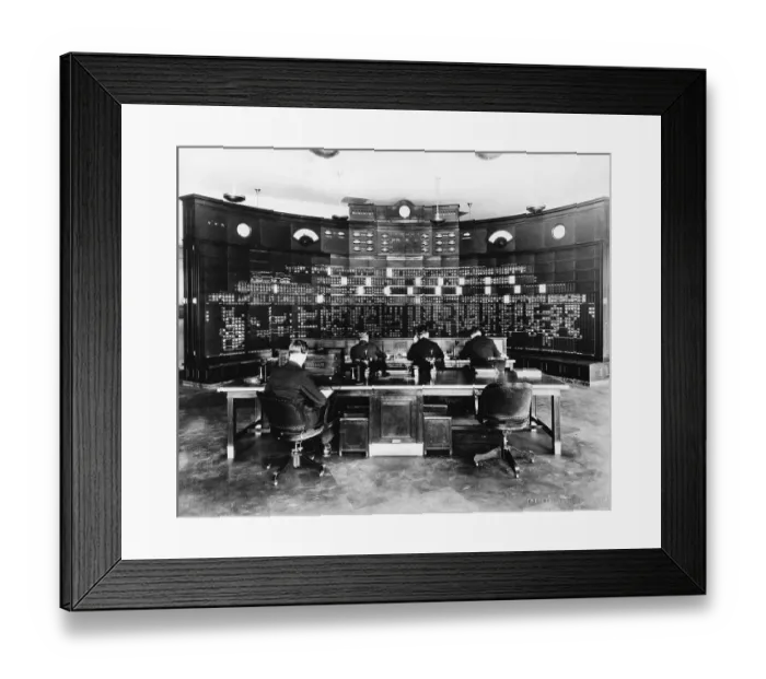 Framed Print : Electrical Station Control Board