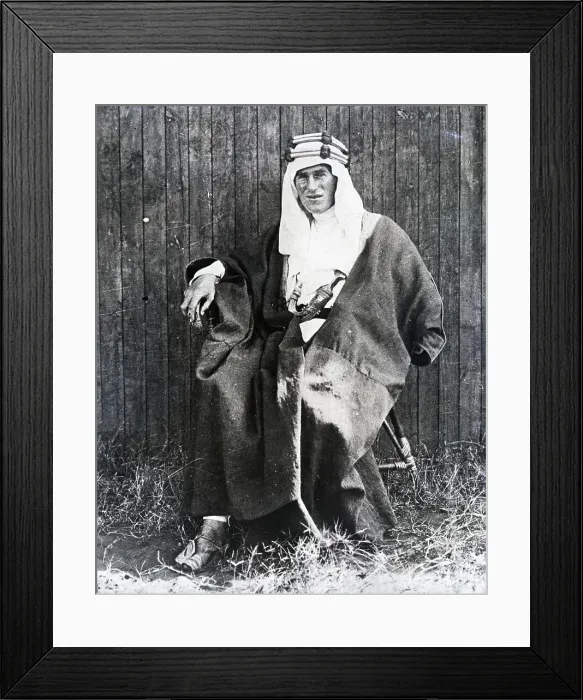 Framed Print : T.E. Lawrence in Arabian Garb Framed Print : T.E. Lawrence in Arabian Garb