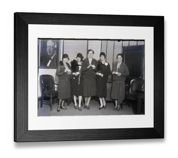 Framed Print : Eleanor Roosevelt Shown with Tea Guests Framed Print : Eleanor Roosevelt Shown with Tea Guests