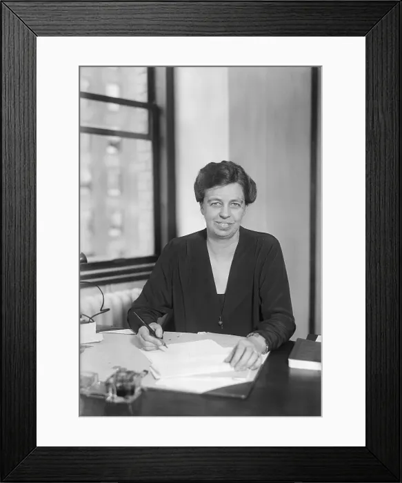 Framed Print : Eleanor Roosevelt Writing Framed Print : Eleanor Roosevelt Writing