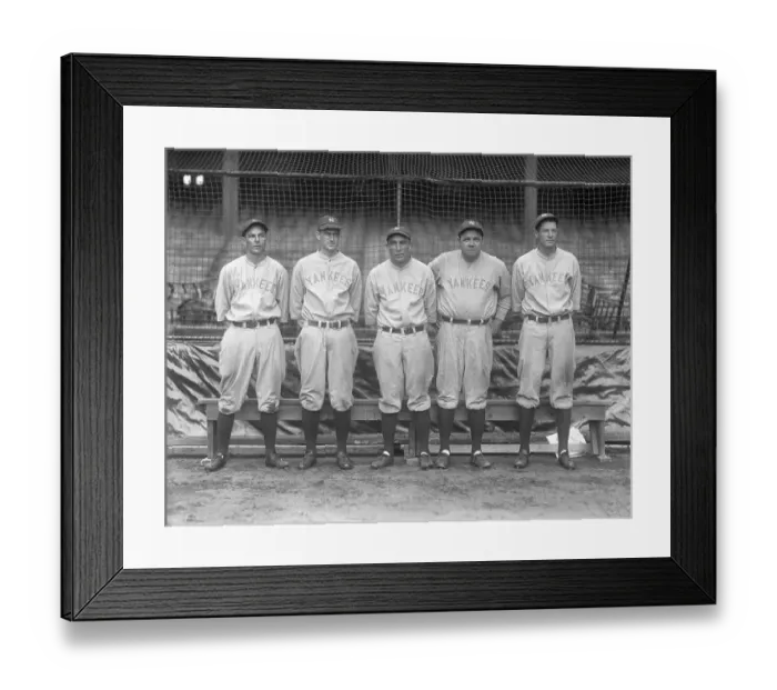 Framed Print : Yankees Outfielders in 1928 Framed Print : Yankees Outfielders in 1928