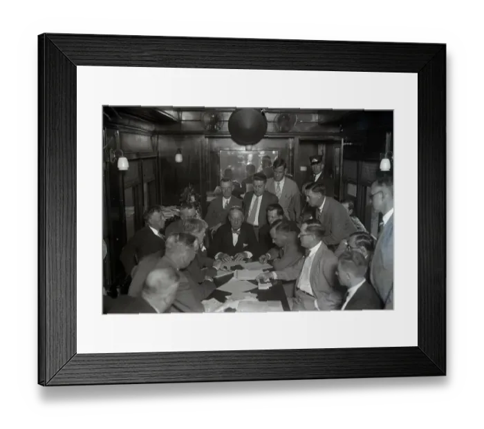 Framed Print : Smith Gives Interview Aboard Special Train Framed Print : Smith Gives Interview Aboard Special Train