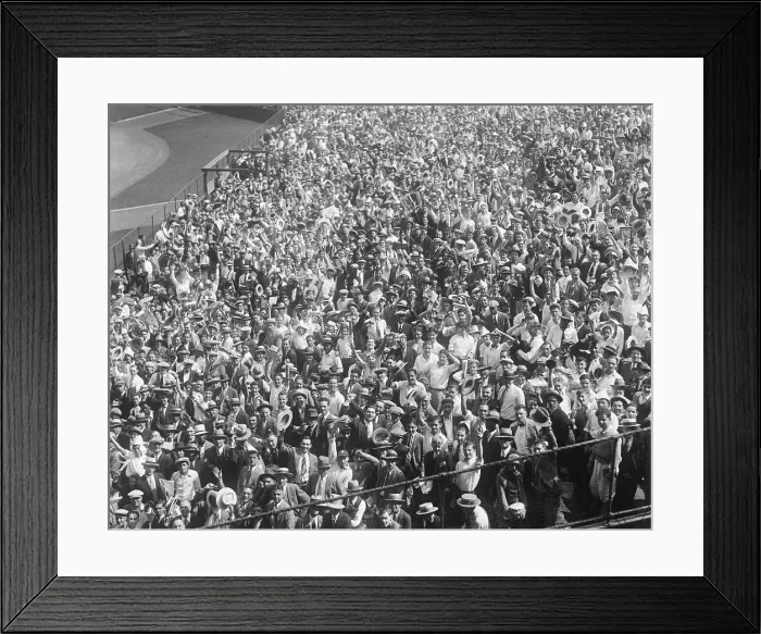 Framed Print : Huge Crowd of Baseball Fans During Game Framed Print : Huge Crowd of Baseball Fans During Game