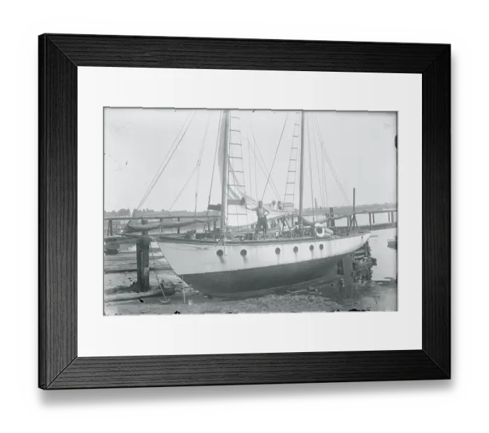 Framed Print : Edward Miles Posing on His Vessel Framed Print : Edward Miles Posing on His Vessel