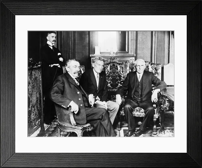 Framed Print : Frank Kellogg and M. Briand at Office Framed Print : Frank Kellogg and M. Briand at Office