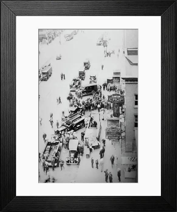 Framed Print : 1928 Times Square derailment