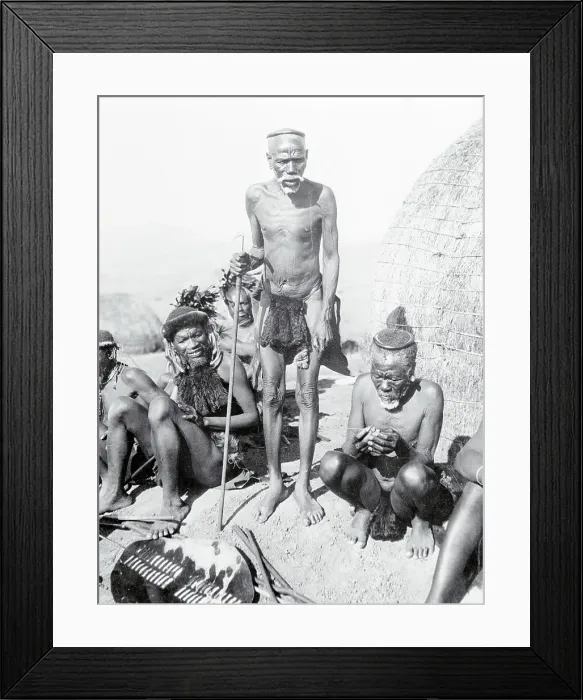 Framed Print : Elderly Zulu Warriors Framed Print : Elderly Zulu Warriors