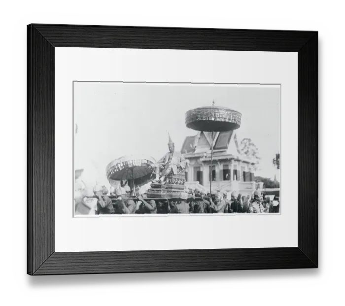 Framed Print : King Manivongse Riding on Palanquin Framed Print : King Manivongse Riding on Palanquin