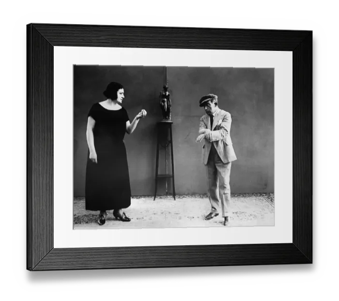 Framed Print : Man And Woman Using Hand Language Framed Print : Man And Woman Using Hand Language
