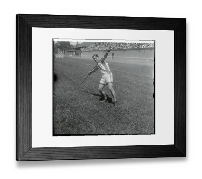 Framed Print : Creth B. Hines Throwing Javelin at Cambridge Framed Print : Creth B. Hines Throwing Javelin at Cambridge