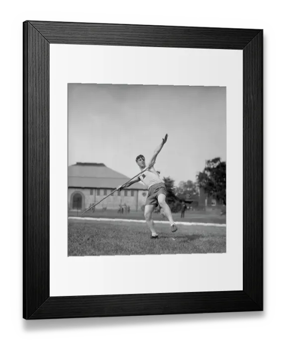 Framed Print : Olympic Athlete Arthur W. Sager Throwing Javelin Framed Print : Olympic Athlete Arthur W. Sager Throwing Javelin
