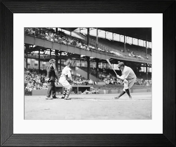 Framed Print : Babe Ruth in Complex Batting Action Framed Print : Babe Ruth in Complex Batting Action