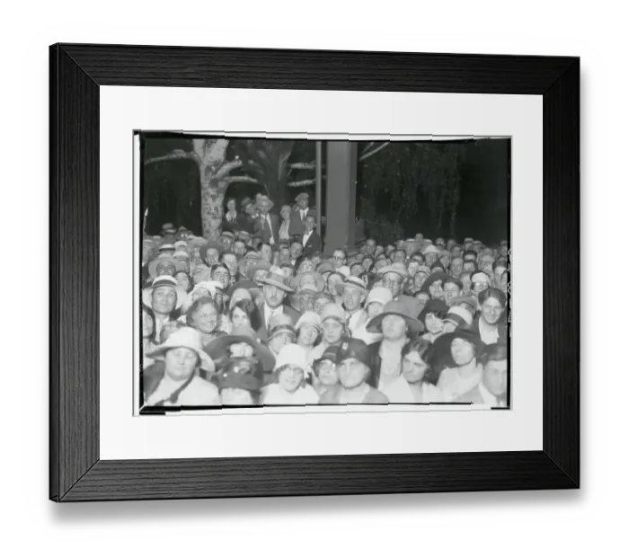 Framed Print : Large Crowd Outside Governor Building Framed Print : Large Crowd Outside Governor Building
