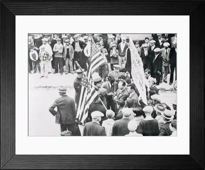 Framed Print : Strike Leaders Being Arrested During March Framed Print : Strike Leaders Being Arrested During March