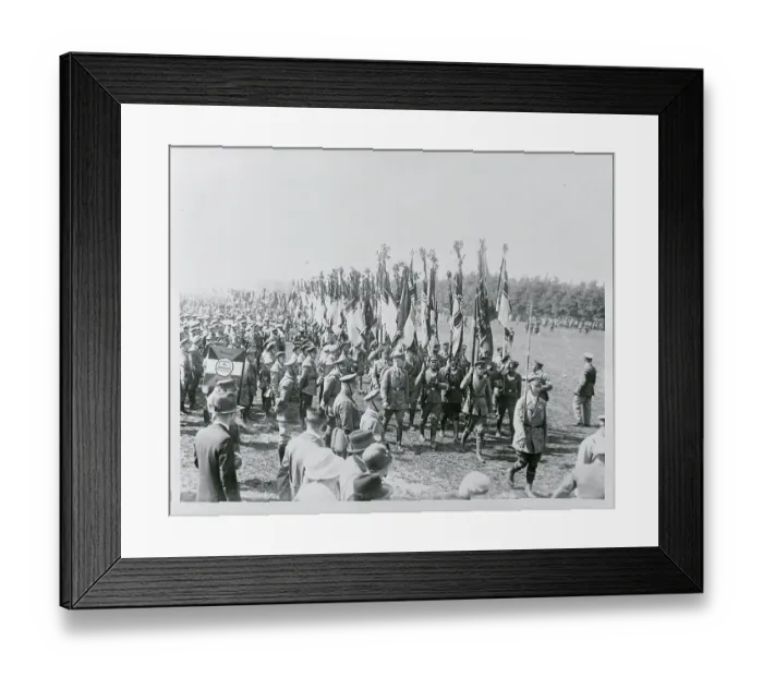 Framed Print : German Soldiers Marching With Flags Framed Print : German Soldiers Marching With Flags