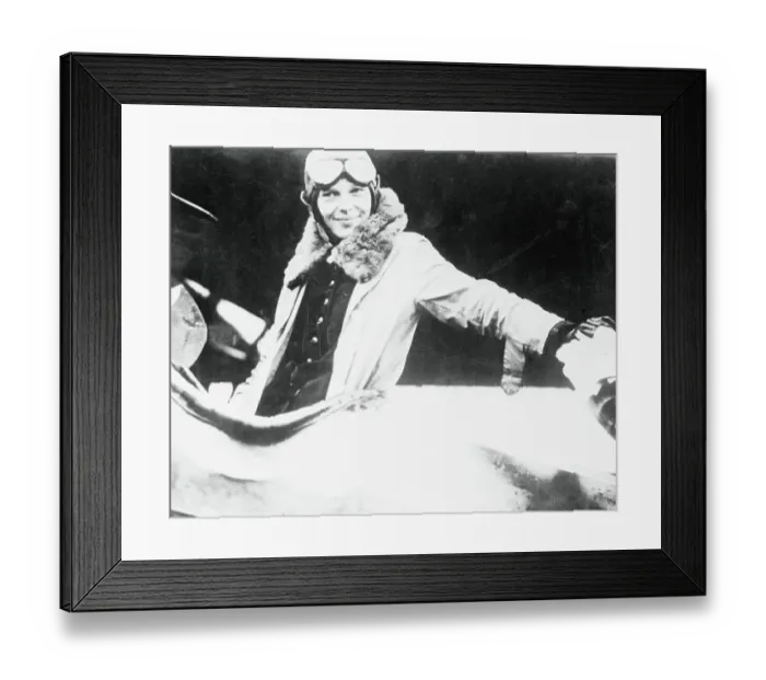 Framed Print : Aviator Amelia Earhart Framed Print : Aviator Amelia Earhart