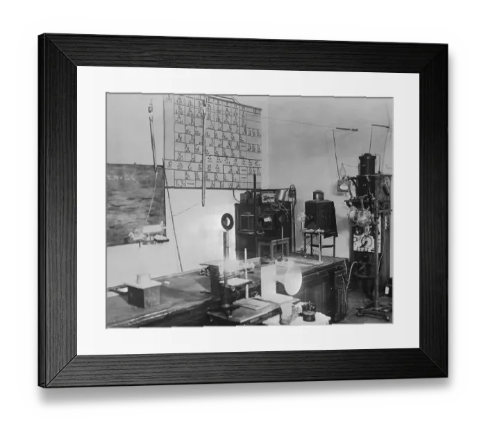 Framed Print : Interior of Madame Curie's Laboratory Framed Print : Interior of Madame Curie's Laboratory