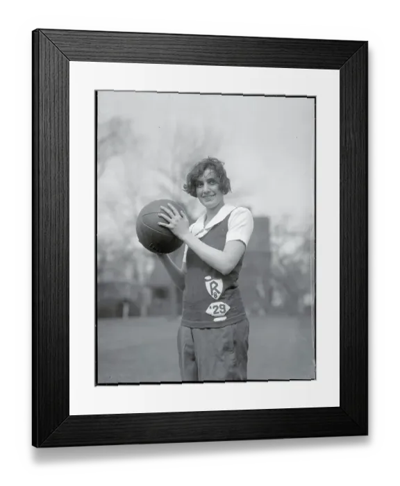 Framed Print : Girl Holding Basketball Framed Print : Girl Holding Basketball