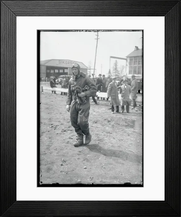 Framed Print : Charles Lindbergh Preparing for Flight Framed Print : Charles Lindbergh Preparing for Flight