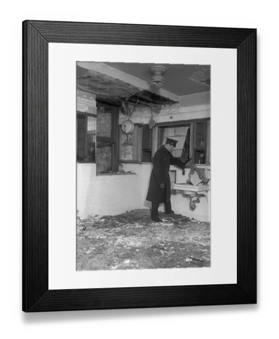 Framed Print : John the Barber's Subway Shop Bombed Framed Print : John the Barber's Subway Shop Bombed