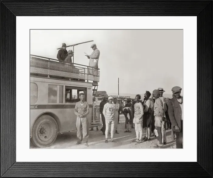 Framed Print : Marathon Runners Preparing for Start of Race Framed Print : Marathon Runners Preparing for Start of Race
