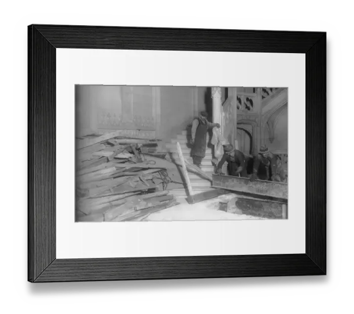 Framed Print : Vanderbilt Mansion Being Demolished on Fifth Avenue Framed Print : Vanderbilt Mansion Being Demolished on Fifth Avenue